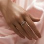 6MM Heart Prong Ring Settings,Crown Solid 14K 18K Gold Ring,Art Deco Heart Ring,DIY Ring Supplies For Gemstone 1295090