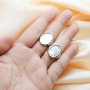 13*18MM Breast Milk Resin Oval Bezel Ring Settings,Solid Back 925 Sterling Silver Ring,Men's Ring Settings,DIY Ring Supplies 1222069