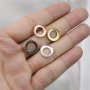 12MM Round Crown Bezel Settings Solid 925 Sterling Silver Rose Gold Plated DIY Pendant Cabochon Supplies 1411289
