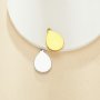 9x12MM Keepsake Breast Milk Resin Pear Bezel Pendant Settings,Minimalist Stainless Steel Pear Pendant Charm,DIY Pendant Blank Supplies 1431535