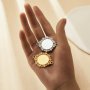 Keepsake Breastmilk Stainless Steel Round Bezel Pendant,Vintage Styles Art Deco Round Pendant Charm,Silver Gold Pendant,DIY Pendant Supplies 1411440