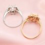 Keepsake Breast Milk 7x9MM Oval Ring Settings Resin Solid 14K/18K Gold DIY Ring Blank Band for Gemstone 1212076-1