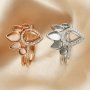 Keepsake Breast Milk Resin Pear Ring Settings Stackable 5x7MM Main Stone Solid 925 Sterling Silver Rose Gold Plated DIY Ring Bezel 1294337