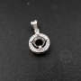 1Pcs 5-9MM Round Prong Bezel Settings For Gems Cz Stone Solid 925 Sterling Silver DIY Pendant Charm Tray 1411213