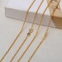 1.2MM Solid 18K Yellow Gold Necklace,Au750 Necklace,18K Gold Wheat Necklace,DIY Necklace Supplies 1315024