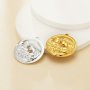 Mother and Baby Round Pendant Charm,Stainless Steel Flower Pendant,Art Deco Mom And Baby Pendant,DIY Pendant Supplies 1431541