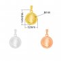 8MM Keepsake Breast Milk Resin Round Bezel Pendant Settings,Solid 925 Sterling Silver Rose Gold Plated Pendant Charm,Simple Pendant,DIY Pendant Supplies 1411469