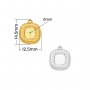 6MM Cushion Square Bezel Stainless Steel Pendant Settings,Stainless Steel Square Pendant Charm,Art Deco Square Pendant,DIY Pendant Blank 1431538