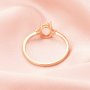 Oval Prong Ring Settings,Solid 14K 18K Gold Moissanite Ring,Round Halo CZ Stone Shank Ring,Keepsake Ring,DIY Ring Bezel For Gemstone 1225005