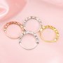 Solid 18K Gold Keepsake Ring Settings for Breast Milk Resin 2x4MM Marquise Bezel with 2mm Birthstone Stackable Ring Bezel 1294212-2