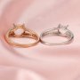 Keepsake Breast Milk Round Prongs Ring Settings Resin Solid 14K Gold with Moissanite Accents DIY Ring Blank Band 1214024-1