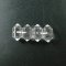 3pcs 23*13mm transparent natura crystal quartz half hole drilled pendant charm DIY jewelry findings supplies 4140009