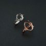 1Pcs Multiple Size Split Shank Oval Prong Bezel Rose Gold Plated Solid 925 Sterling Silver Adjustable Ring Settings for Moissanite Gemstone DIY Supplies 1224028