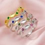 Keepsake Solid 9K 14K 18K Gold Ring Settings for Breast Milk Resin 2x4MM Marquise Bezel with 2mm Birthstone Stackable Ring Curved Bezel 1294287