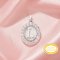 Oval Intial Letter Breast Milk Resin Pendant Bezel,Solid 14K 18K Gold Moissanite Art Deco Solid Back Pendant Charm,DIY Pendant Supplies 1421257