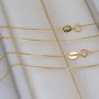 0.7MM Solid 18K Yellow Gold Necklace,Au750 Necklace,18K Gold Necklace,DIY Necklace Supplies 1315023