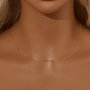1MM Cable Oval Chain Necklace,Solid 18K Gold Necklace Chain,Minimalist Chain Necklace,DIY Necklace Supplies 1315036