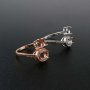 1Pcs 5x7MM 6x8MM Oval Prong Ring Settings Blank Adjustable 2 Stones Rose Gold Plated Solid 925 Sterling Silver DIY Bezel for Gemstone 1224043