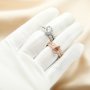 6x8MM Pear Prong Ring Settings tackable Solid 925 Sterling Silver Rose Gold Plated Bezel Stacker Marquise Band Set DIY Supplies 1294414