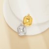 6x8MM Rectangle Bezel Pendant Settings,Yellow Gold Silver Stainless Steel Pendant Charm,Minimalist Rectangle Pendant,DIY Pendant Blank Supplies 1431521