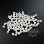 5pcs 4mm half drilled white round artificial imitation mother of pearl shell pearl beads for earrings studs DIY supplies 3020070