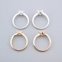 Oval Prong Ring Settings Solid 925 Sterling Silver Rose Gold Plated Set Size DIY Ring Bezel for 6x8MM 7x9MM Gemstone Supplies 1224077