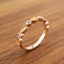 Solid 18K Gold Keepsake Ring Settings for Breast Milk Resin 2x4MM Marquise Bezel with 2mm Birthstone Stackable Ring Bezel 1294212-2