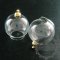 6pcs 30mm round 14K light gold plated bulb vial glass bottle with 20mm open mouth DIY pendant charm supplies 1850231