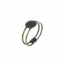 1Pcs Vintage Style Brass Bronze 25-30MM Round Bezel Bracelet Bangle Settings DIY Supplies 58MM Diameter 1900236