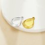 10x12MM Keepsake Breast Milk Resin Pear Bezel Pendant Settings,Minimalist Stainless Steel Pendant Charm,DIY Pendant Blank Supplies 1431539