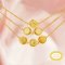 Keepsake Breast Milk Round Bezel Pendant Settings,Solid Back Solid 14K 18K Gold Necklace,DIY Jewelry With Necklace Chain 16''+2'' 1411467