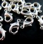 20pcs 12mm silver plated brass lobster clasp jewelry DIY findings 1522004