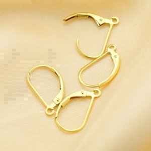 1Pair 8x15MM Minimalist DIY Leverback Earrings Hooks,14k Gold Filled Earrings Hooks,Simple Earrings Hook 1525009