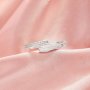 Keepsake Breast Milk Resin Channel Ring Settings,Solid 925 Sterling Silver Ring,Bypass Moissanite Ring,DIY Ring Supplies 1295077