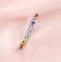 2MM Dainty September Birthstone Eternity Ring Rainbow Sapphire Wedding Engagement Full Band Stackable Ring Solid 14K Gold Ring 1294294
