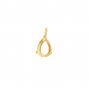 7x9MM Pear Prongs Bezel Pendant Settings,Rose Yellow Gold Plated Stainless Steel Pear Pendant Charm,Minimalist Pendant,Simple Pendant Blank 1431456