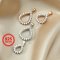 1Pcs Rose Gold Silver Tear Pear Drop Shape Prong Bezel Settings For Cz Stone Solid 925 Sterling Silver DIY Pendant Charm Tray 1431031