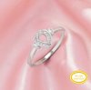 4x6MM Halo Pear Prong Ring Settings,Solid 14K 18K Gold Ring With Two Sides Moissanite Stones,DIY Ring Supplies For Gemstone 1295098