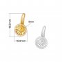Keepsake Breast Milk Resin Ball Round Pin Hoops Earrings Settings for 7-8MM Half Drilled Pearl Bead,Solid 925 Sterling Silver Gold Plated Earrings,DIY Earrings Supplies 1706217