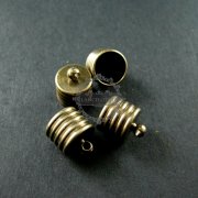 20pcs 7.5x8.5mm vintage style antiqued bronze brass glass tube top cap bail DIY glass dome supplies findings 1531020
