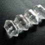 3pcs 23*13mm transparent natura crystal quartz half hole drilled pendant charm DIY jewelry findings supplies 4140009