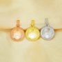 8MM Keepsake Breast Milk Resin Round Bezel Pendant Settings,Solid 925 Sterling Silver Rose Gold Plated Pendant Charm,Simple Pendant,DIY Pendant Supplies 1411469