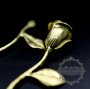 6pcs 9x38mm raw brass rose branch pendant charm 1800225
