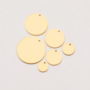 1PCS Stamping Round Circle Disc 14K Gold Filled Pendant,Minimalist Round Charm,DIY Pendant Supplies For Personalized Jewelry 1431256