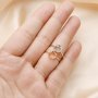 8MM Round Six Prong Ring Settings,Solid 925 Sterling Silver Rose Gold Plated Ring,Simple Ring,DIY Ring Blank Supplies 1215053