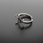 1Pcs Irregular Stone Prong Claw Bezel Solid 925 Sterling Silver Adjustable Ring Settings Rose Gold Plated DIY Supplies Findings 1294144