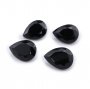 5Pcs Natural Pear Drop Black Onyx Faceted Cut Loose Gemstone Nature Semi Precious Stone DIY Jewelry Supplies 4150015