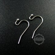 50pcs 12*21mm brass plated rhodium kidney earrings hoop DIY jewelry findings supplies 1702078