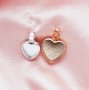 Keepsake Breast Milk Resin Heart Pendant Bezel Settings,Solid Back Solid 14K 18K Gold Pendant,Simple Charm,DIY Memory Jewelry Supplies 1431254