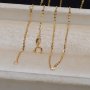 0.9MM Solid 18K Yellow Gold Necklace,Au750 Necklace,18K Gold Cable Necklace,DIY Necklace Chain Supplies 16''+2'' 1315027